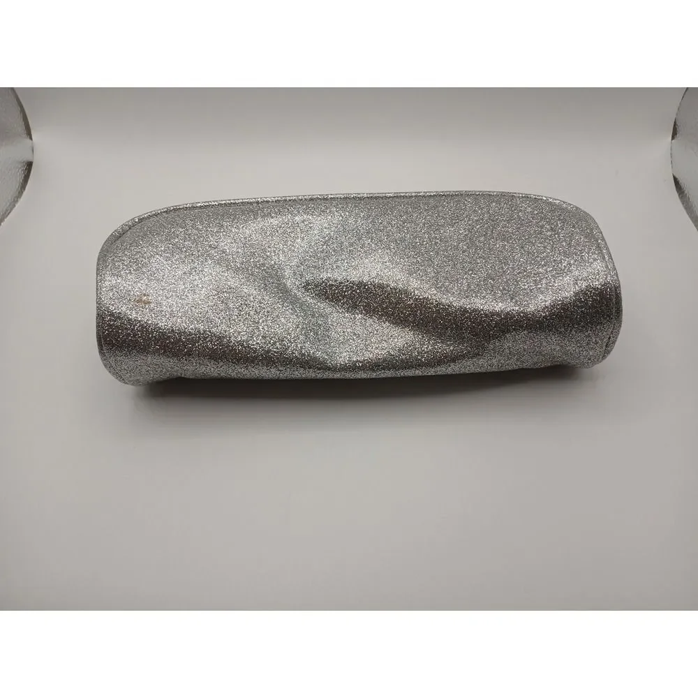 Morphe Makeup Bag Sparkly Silver Glitter Pouch Toiletry Bag Cosmetic Bag